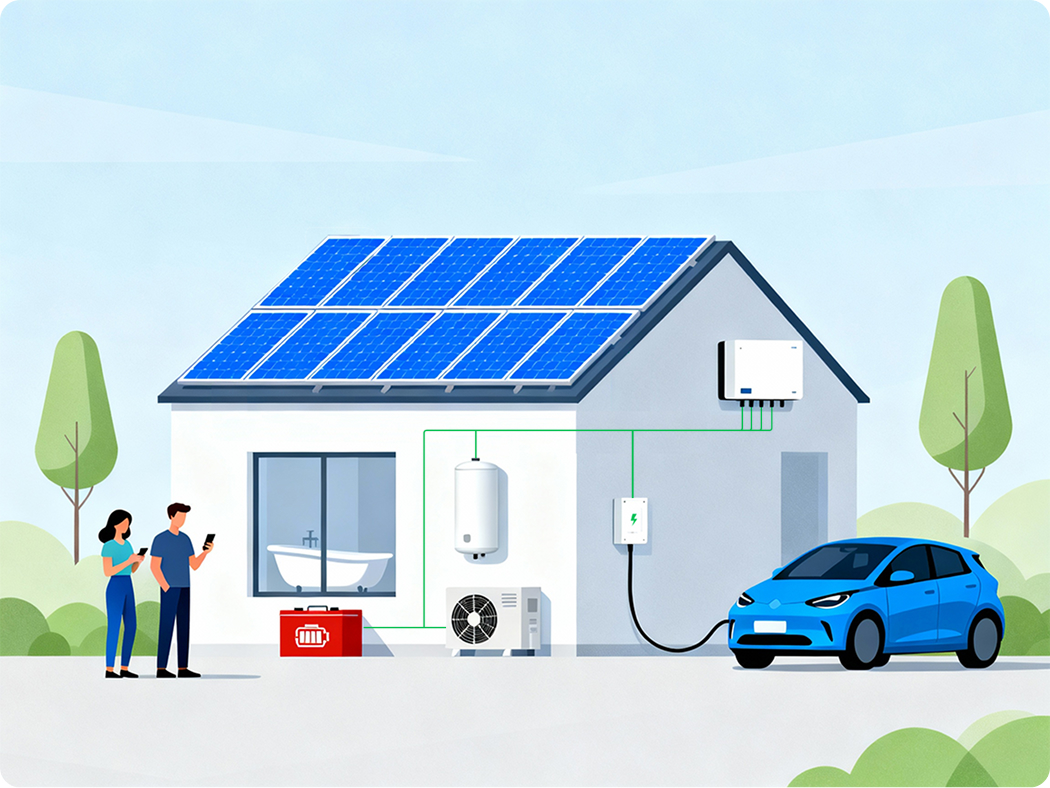 Illustrazione Casa Fotovoltaico